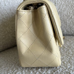 CHANEL Handbag 21C Mini Square Yellow Lambskin Quilted Single Flap LGHW - Redeluxe