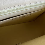 CHANEL Handbag 21C Mini Square Yellow Lambskin Quilted Single Flap LGHW - Redeluxe