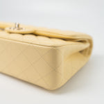 CHANEL Handbag 21C Yellow Lambskin Quilted Classic Flap Small Light Gold Hardware - Redeluxe