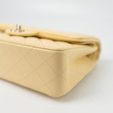 CHANEL Handbag 21C Yellow Lambskin Quilted Classic Flap Small Light Gold Hardware - Redeluxe