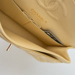 CHANEL Handbag 21C Yellow Lambskin Quilted Classic Flap Small Light Gold Hardware - Redeluxe
