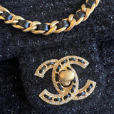 CHANEL Handbag 21K Black Symphony Tweed Single Flap Bag - Redeluxe