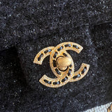 CHANEL Handbag 21K Black Symphony Tweed Single Flap Bag - Redeluxe