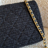 CHANEL Handbag 21K Black Symphony Tweed Single Flap Bag - Redeluxe