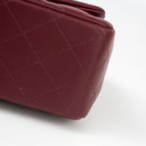 CHANEL Handbag 21K Burgundy Lambskin Quilted Mini Square Flap - Redeluxe
