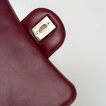 CHANEL Handbag 21K Burgundy Lambskin Quilted Mini Square Flap - Redeluxe