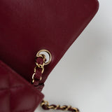 CHANEL Handbag 21K Burgundy Lambskin Quilted Mini Square Flap - Redeluxe
