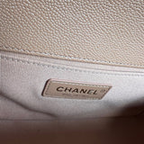 CHANEL Handbag 21K Caramel Caviar Quilted Old Medium Boy Bag LGHW - Redeluxe