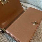 CHANEL Handbag 21K Caramel Caviar Quilted Old Medium Boy Bag LGHW - Redeluxe