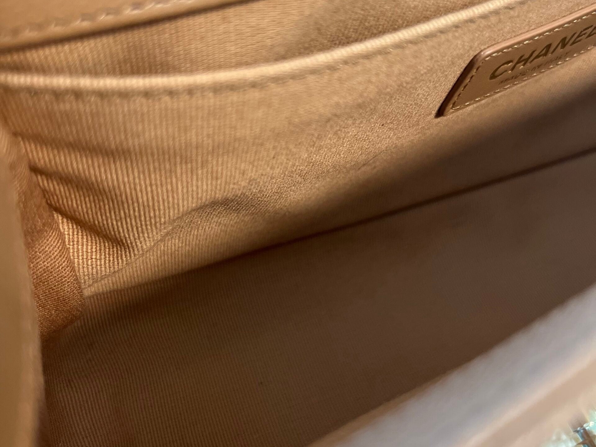 CHANEL Handbag 21K Caramel Caviar Quilted Old Medium Boy Bag LGHW - Redeluxe