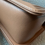 CHANEL Handbag 21K Caramel Caviar Quilted Old Medium Boy Bag LGHW - Redeluxe