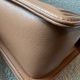 CHANEL Handbag 21K Caramel Caviar Quilted Old Medium Boy Bag LGHW - Redeluxe