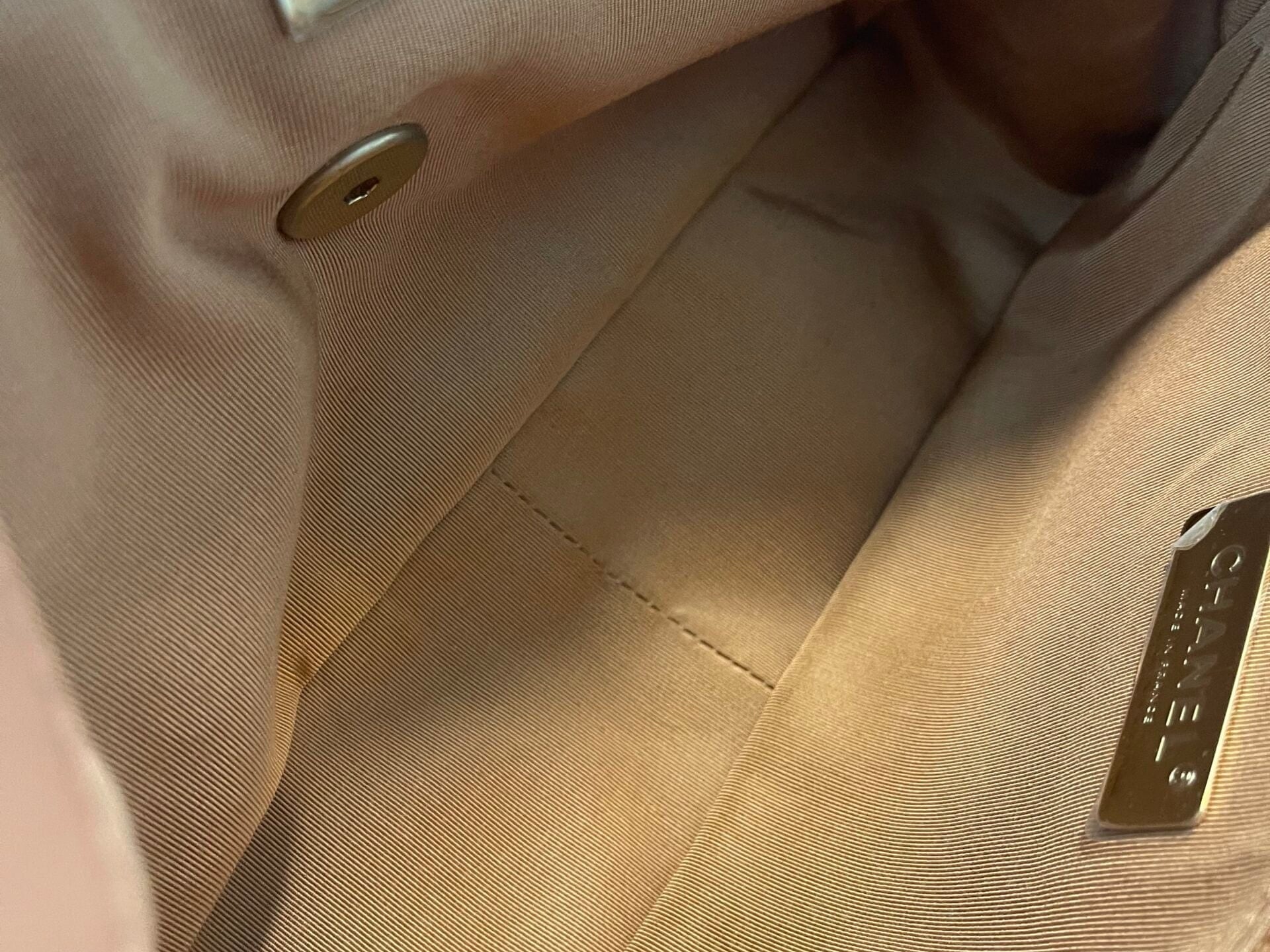 CHANEL Handbag 21K Caramel Lambskin Quilted 19 Flap Large Mixed Hardware - Redeluxe