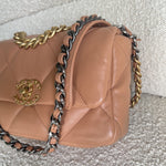 CHANEL Handbag 21K Chanel Caramel 19 Flap Small MHW - Redeluxe