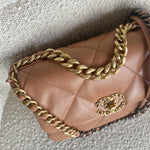 CHANEL Handbag 21K Chanel Caramel 19 Flap Small MHW - Redeluxe