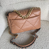 CHANEL Handbag 21K Chanel Caramel 19 Flap Small MHW - Redeluxe