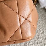 CHANEL Handbag 21K Chanel Caramel 19 Flap Small MHW - Redeluxe