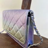 CHANEL Handbag 21K Gradient Metallic Rainbow Calfskin Quilted Wallet on Chain (WOC) - Redeluxe