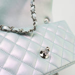 CHANEL Handbag 21K Iridescent Blue Calfskin Quilted Rectangular Mini SHW - Redeluxe