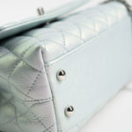 CHANEL Handbag 21K Iridescent Blue Caviar Quilted Coco Handle Small - Redeluxe