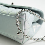 CHANEL Handbag 21K Iridescent Blue Caviar Quilted Coco Handle Small - Redeluxe