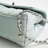 CHANEL Handbag 21K Iridescent Blue Caviar Quilted Coco Handle Small - Redeluxe