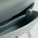 CHANEL Handbag 21K Iridescent Blue Caviar Quilted Coco Handle Small - Redeluxe