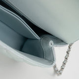 CHANEL Handbag 21K Iridescent Blue Caviar Quilted Coco Handle Small - Redeluxe