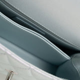 CHANEL Handbag 21K Iridescent Blue Caviar Quilted Coco Handle Small - Redeluxe