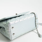 CHANEL Handbag 21K Iridescent Blue Caviar Quilted Coco Handle Small - Redeluxe