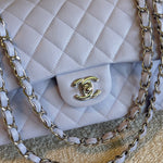 CHANEL Handbag 21K Lavender Caviar Quilted Classic Flap Medium SHW - Redeluxe