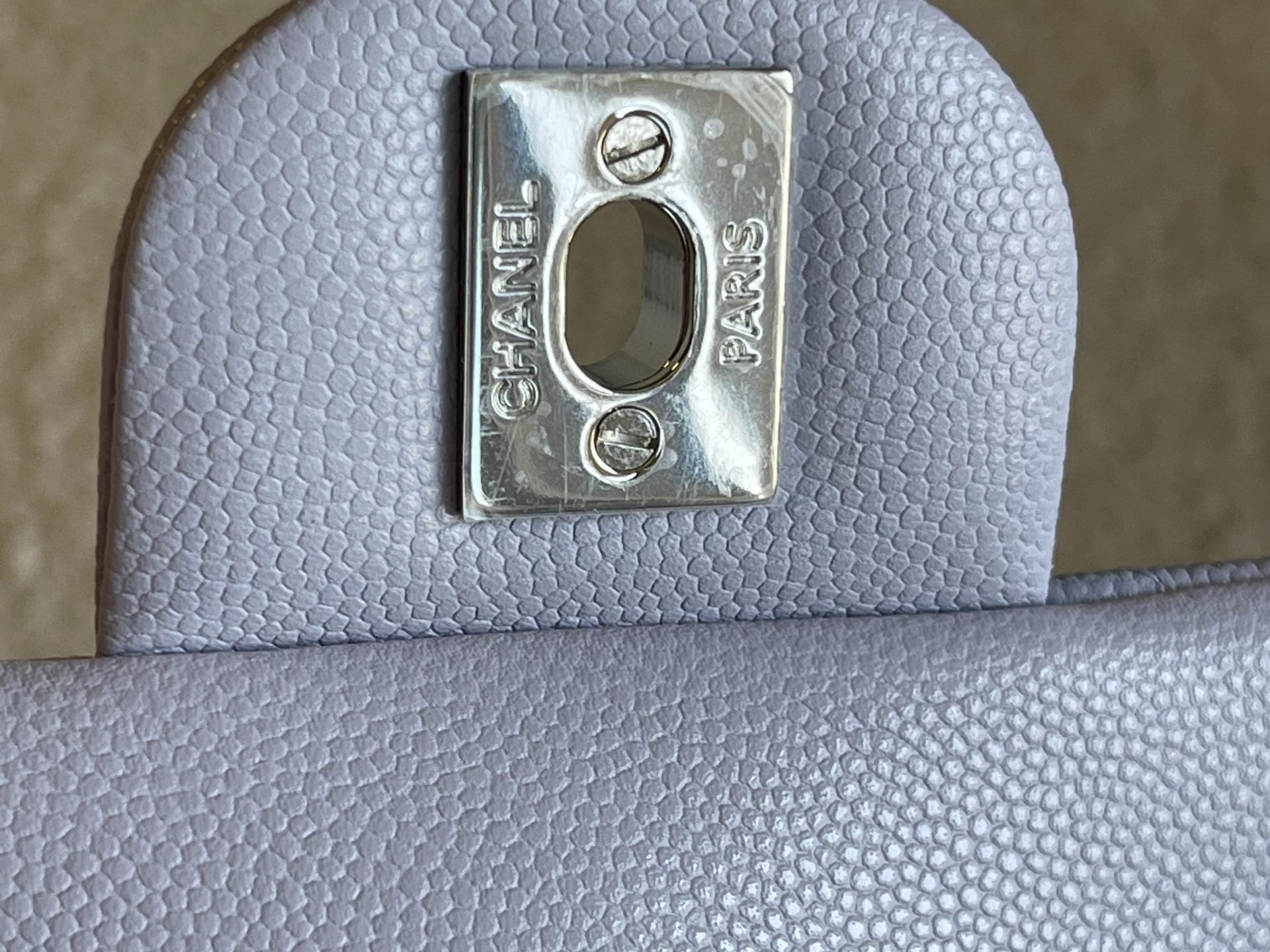 CHANEL Handbag 21K Lavender Caviar Quilted Classic Flap Medium SHW - Redeluxe