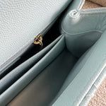 CHANEL Handbag 21K Light Blue Caviar Quilted Coco Handle Small LGHW - Redeluxe