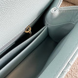 CHANEL Handbag 21K Light Blue Caviar Quilted Coco Handle Small LGHW - Redeluxe