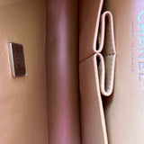 CHANEL Handbag 21K Medium Pink Iridescent Lambskin Quilted Classic Flap SHW - Redeluxe