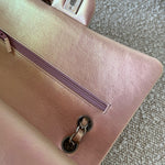 CHANEL Handbag 21K Medium Pink Iridescent Lambskin Quilted Classic Flap SHW - Redeluxe