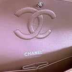 CHANEL Handbag 21K Medium Pink Iridescent Lambskin Quilted Classic Flap SHW - Redeluxe