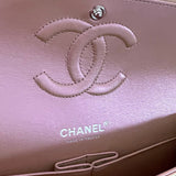CHANEL Handbag 21K Medium Pink Iridescent Lambskin Quilted Classic Flap SHW - Redeluxe
