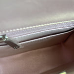 CHANEL Handbag 21K Mini Pink Iridescent Square Lambskin Quilted Classic Flap SHW - Redeluxe