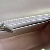 CHANEL Handbag 21K Mini Pink Iridescent Square Lambskin Quilted Classic Flap SHW - Redeluxe