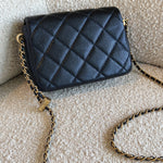 CHANEL Handbag 21K My Perfect Bag Iridescent Black Caviar Quilted AGHW - Redeluxe
