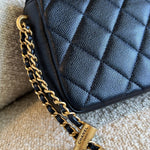 CHANEL Handbag 21K My Perfect Bag Iridescent Black Caviar Quilted AGHW - Redeluxe
