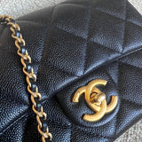 CHANEL Handbag 21K My Perfect Bag Iridescent Black Caviar Quilted AGHW - Redeluxe