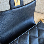 CHANEL Handbag 21K My Perfect Bag Iridescent Black Caviar Quilted AGHW - Redeluxe