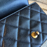 CHANEL Handbag 21K My Perfect Bag Iridescent Black Caviar Quilted AGHW - Redeluxe