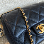 CHANEL Handbag 21K My Perfect Bag Iridescent Black Caviar Quilted AGHW - Redeluxe