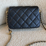CHANEL Handbag 21K My Perfect Bag Iridescent Black Caviar Quilted AGHW - Redeluxe