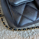 CHANEL Handbag 21K My Perfect Bag Iridescent Black Caviar Quilted AGHW - Redeluxe