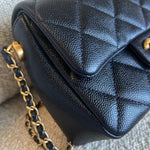 CHANEL Handbag 21K My Perfect Bag Iridescent Black Caviar Quilted AGHW - Redeluxe