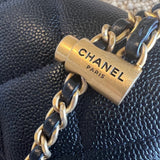 CHANEL Handbag 21K My Perfect Bag Iridescent Black Caviar Quilted AGHW - Redeluxe